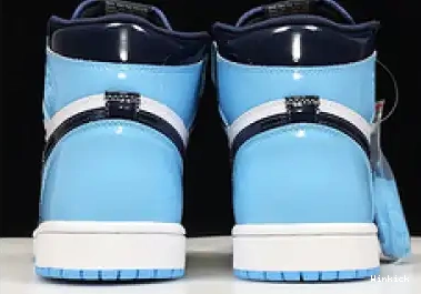 UNC AIR PATENT CHILL BLUE CD0461-401 JORDAN LEATHER 1 0628